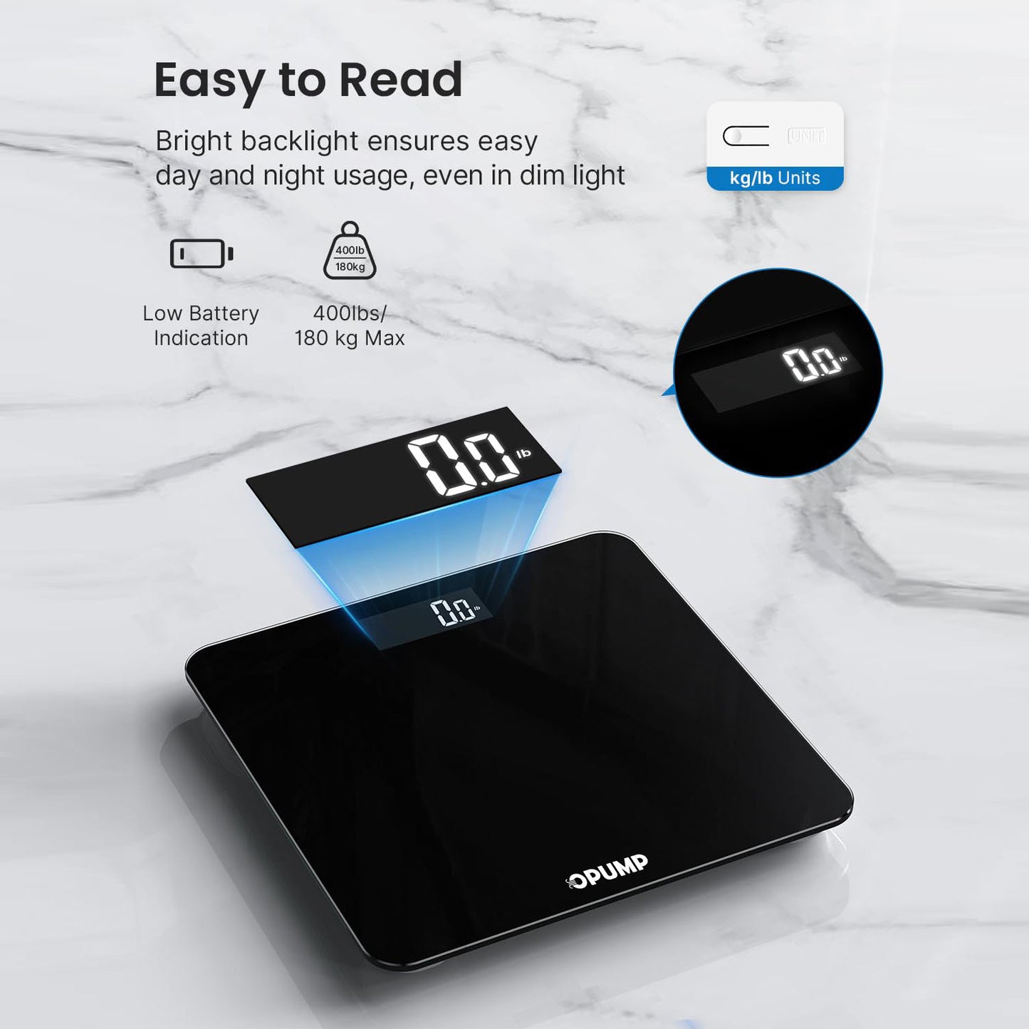 OPUMP Digital Bathroom Scale